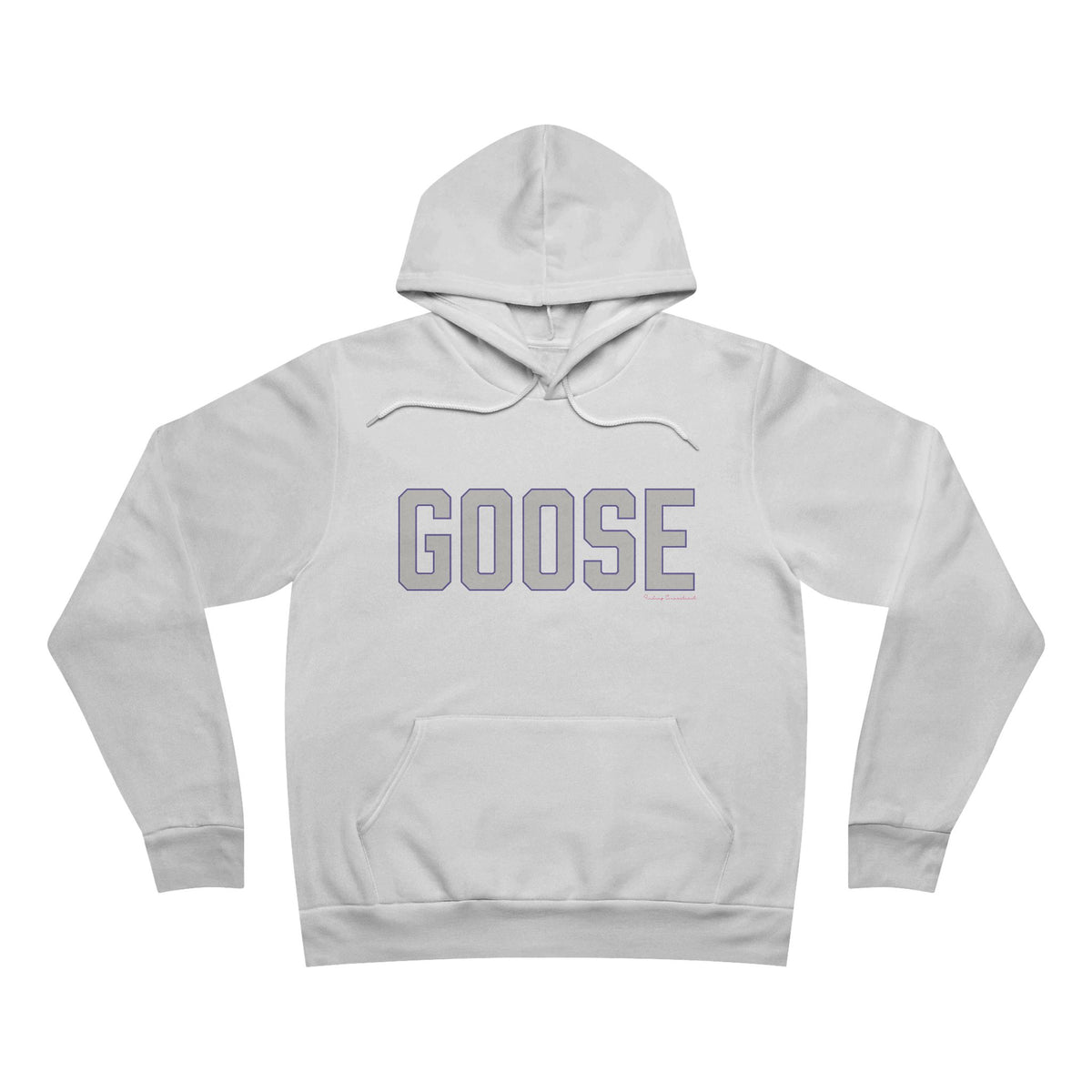 Goose Zip Code - Gray & Purple Unisex Sponge Fleece Pullover Hoodie