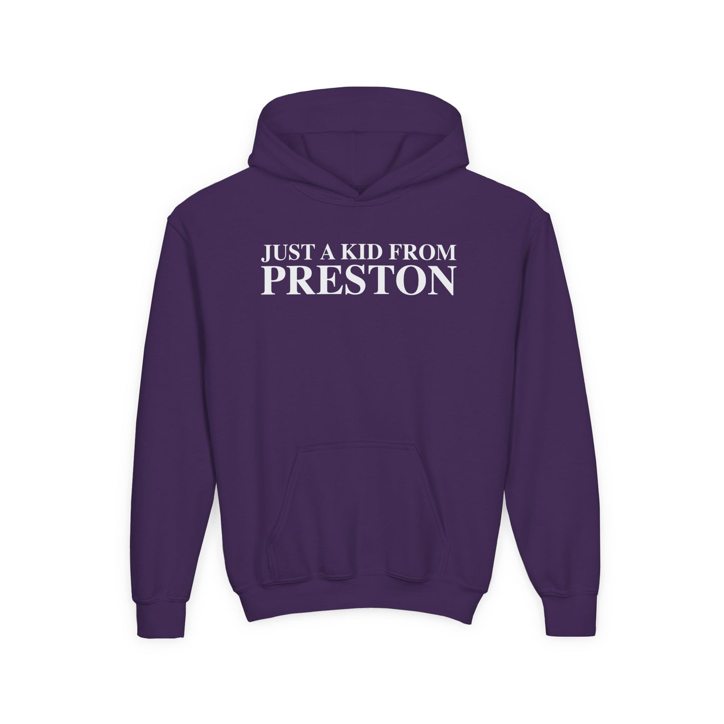 Just a kid from Preston Youth Heavy Blend Hooded Sweatshirt