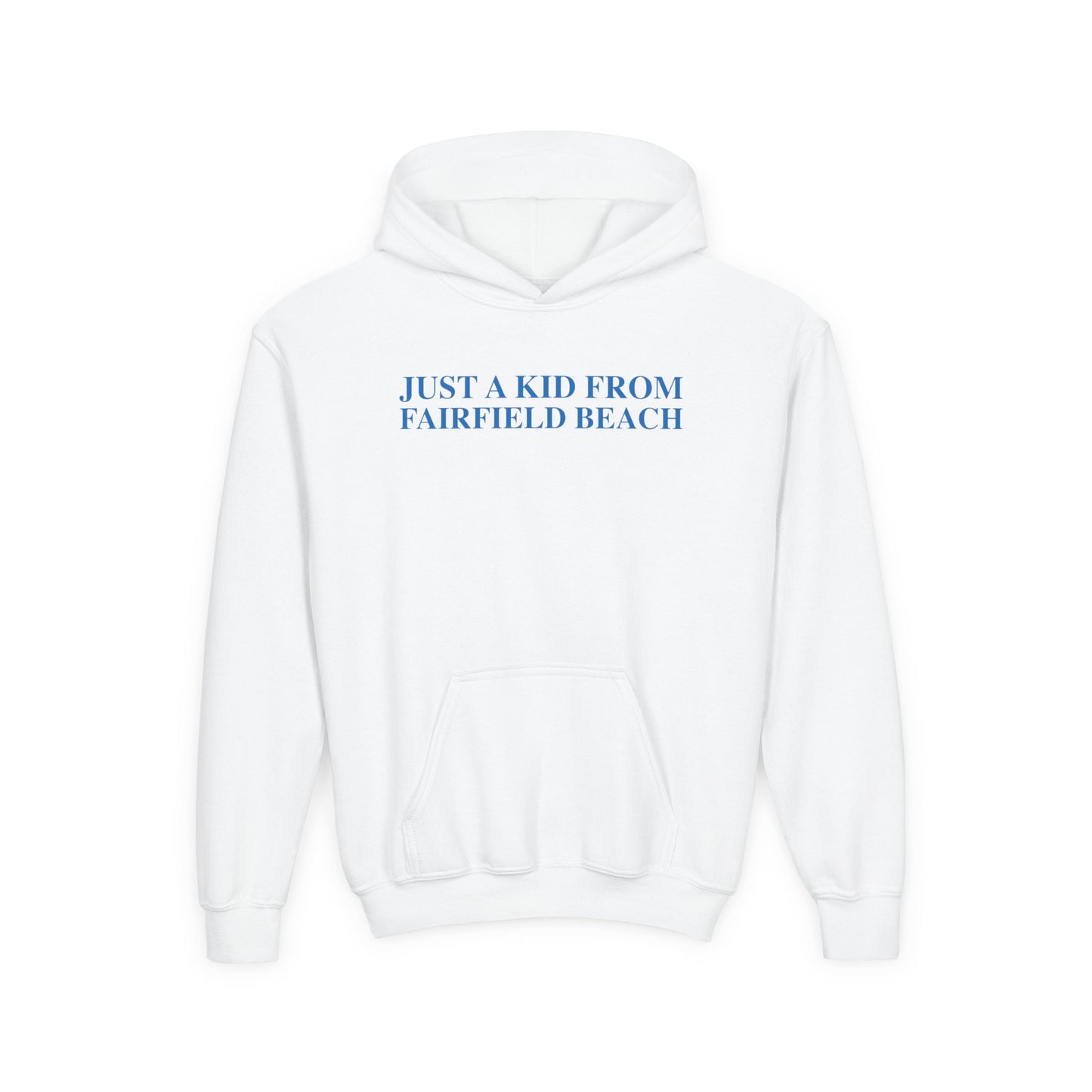 Just a kid from Fairfield Beach Youth Heavy Blend Hooded Sweatshirt