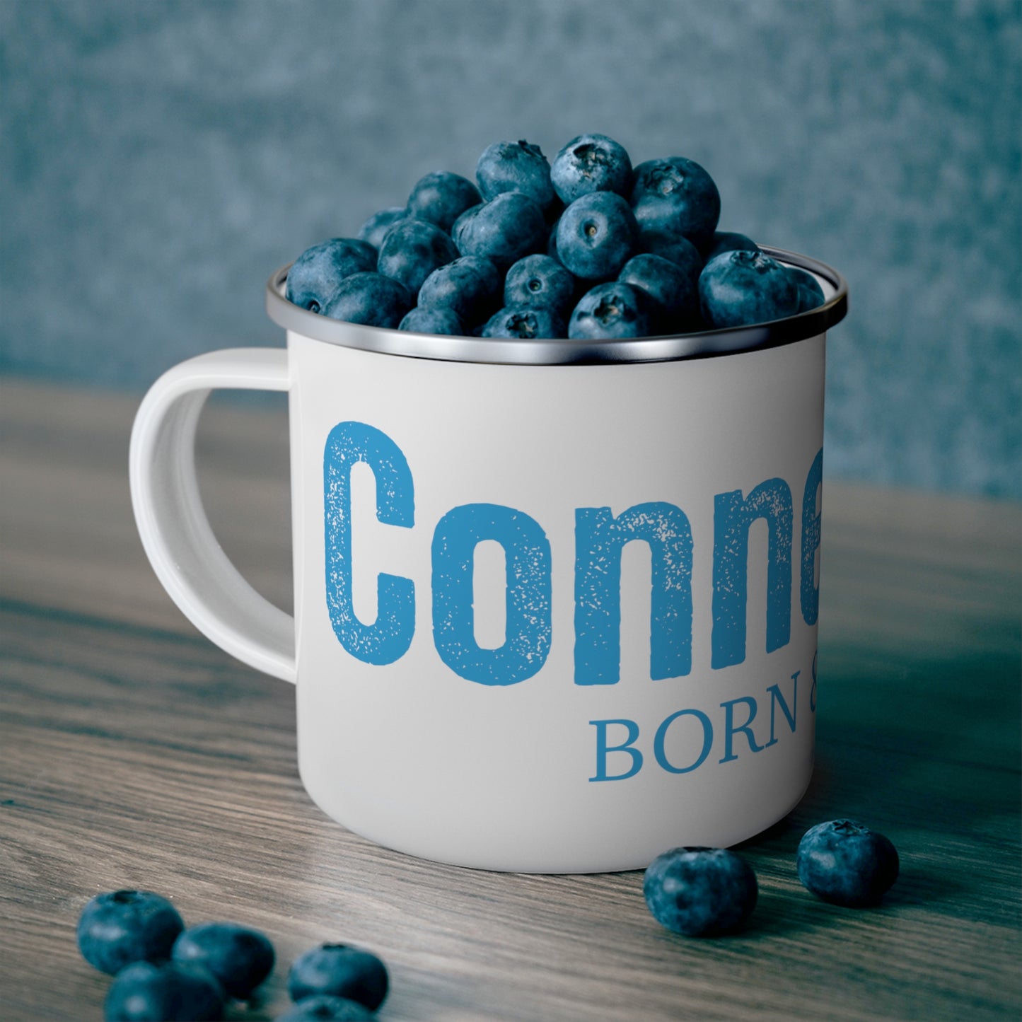 Connecticut Born & Raised Enamel Camping Mug