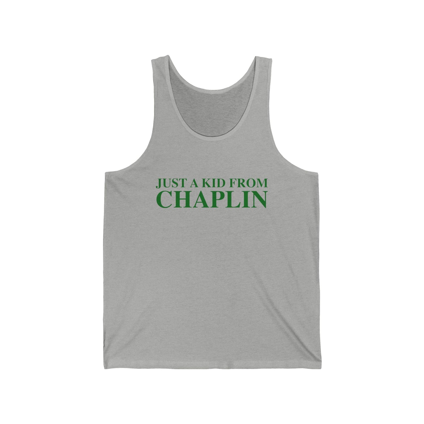 Just a kid from Chaplin Unisex Jersey Tank Top