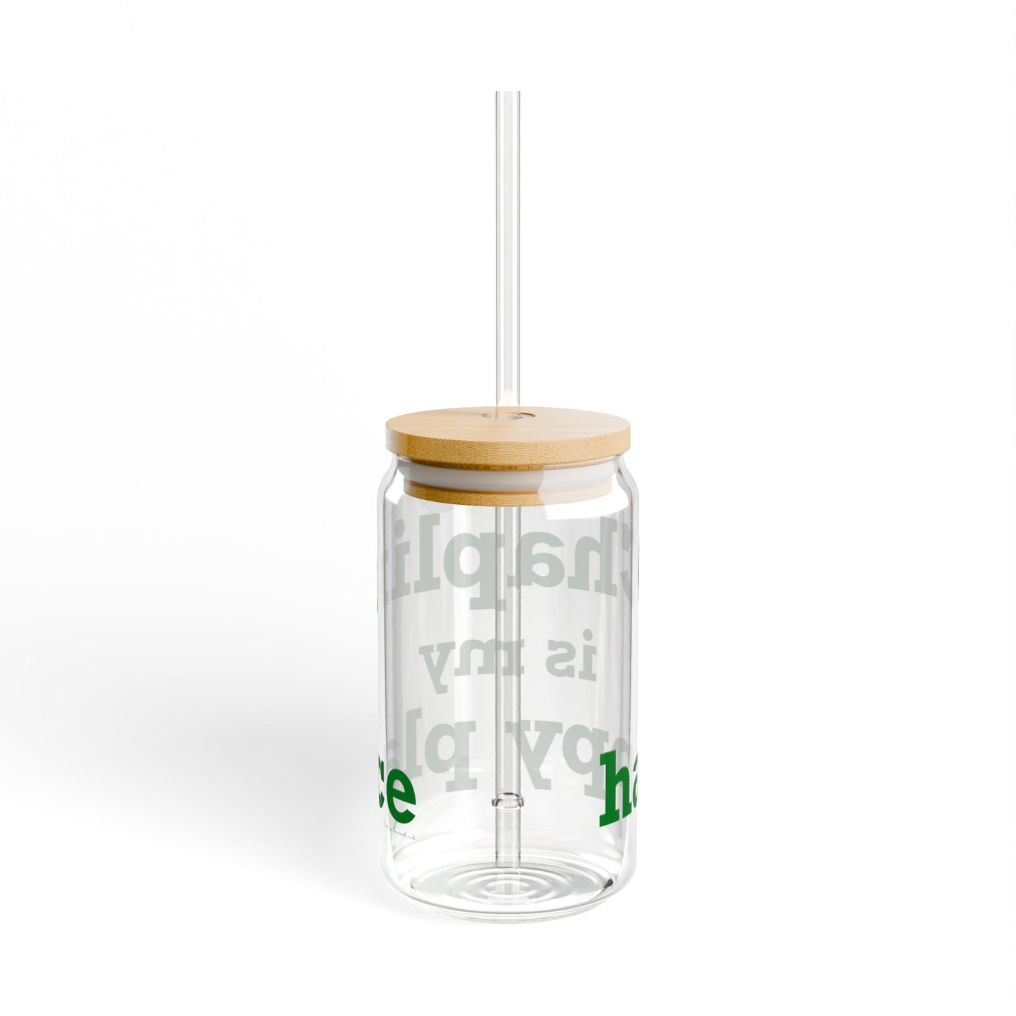 Chaplin is My Happy Place Sipper Glass, 16oz
