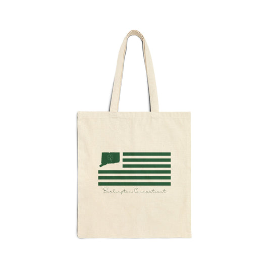Burlington Connecticut St. Patrick’s Day Flag Cotton Canvas Tote Bag