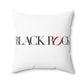 41 Tilt Black Rock Spun Polyester Square Pillow