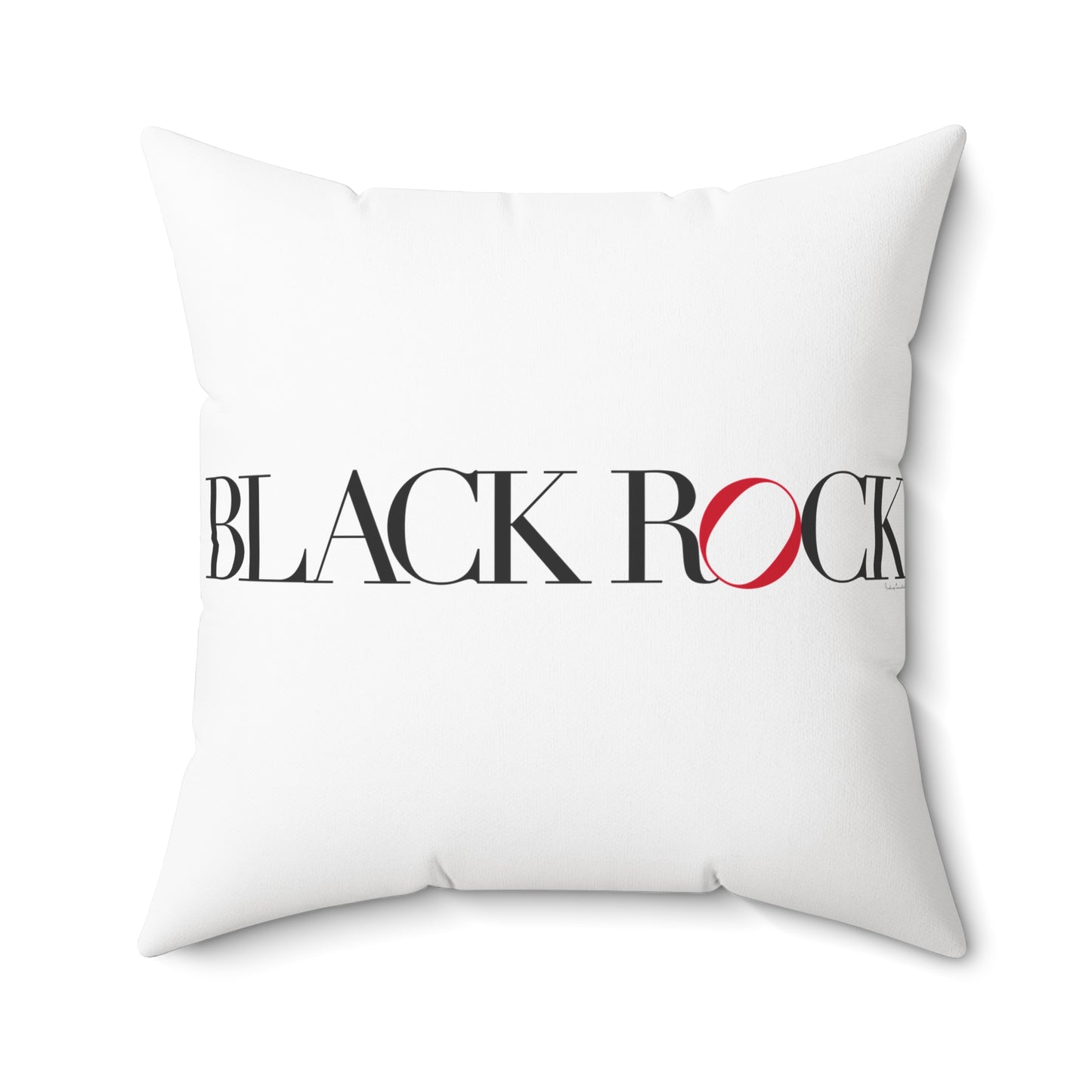 41 Tilt Black Rock Spun Polyester Square Pillow