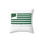 Ansonia Connecticut St. Patrick’s Day Flag Spun Polyester Square Pillow