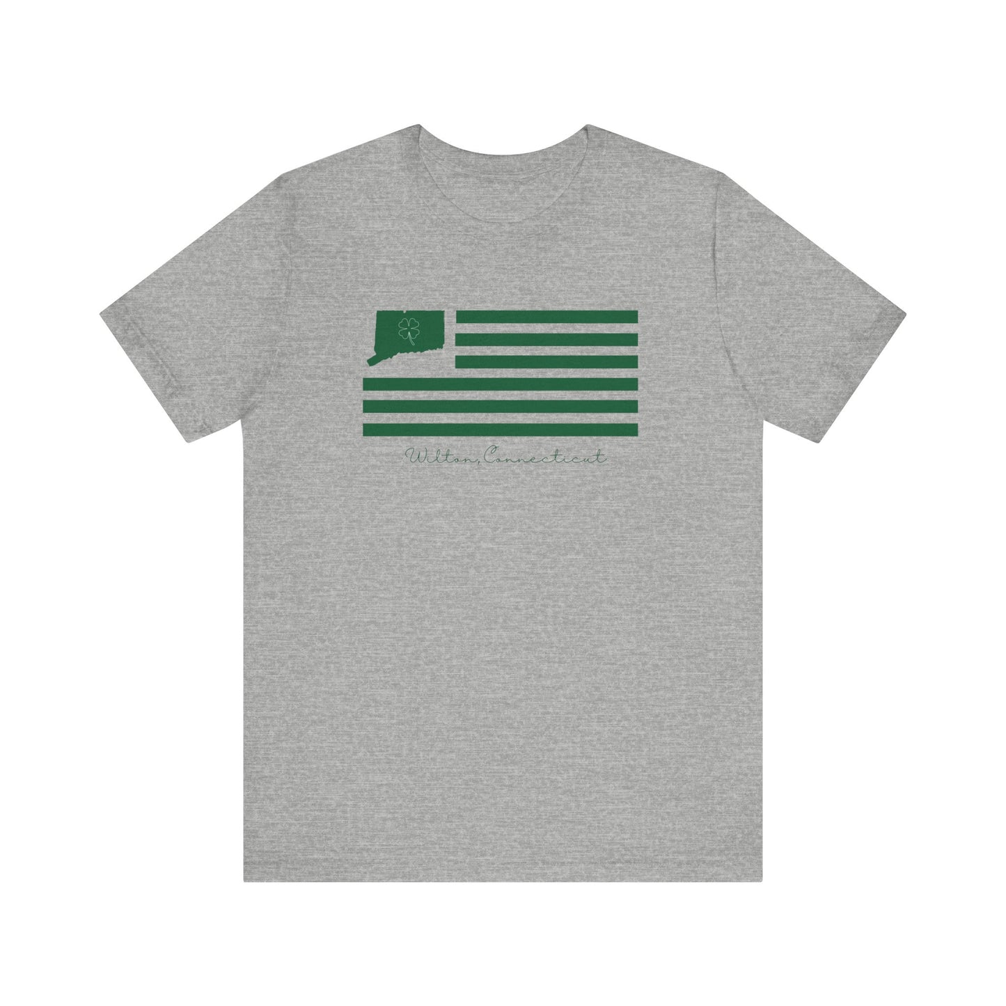 Wilton Connecticut St. Patrick's Day Flag Unisex Jersey Short Sleeve T-Shirt