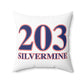 203 Silvermine Red, White & Blue Spun Polyester Square Pillow