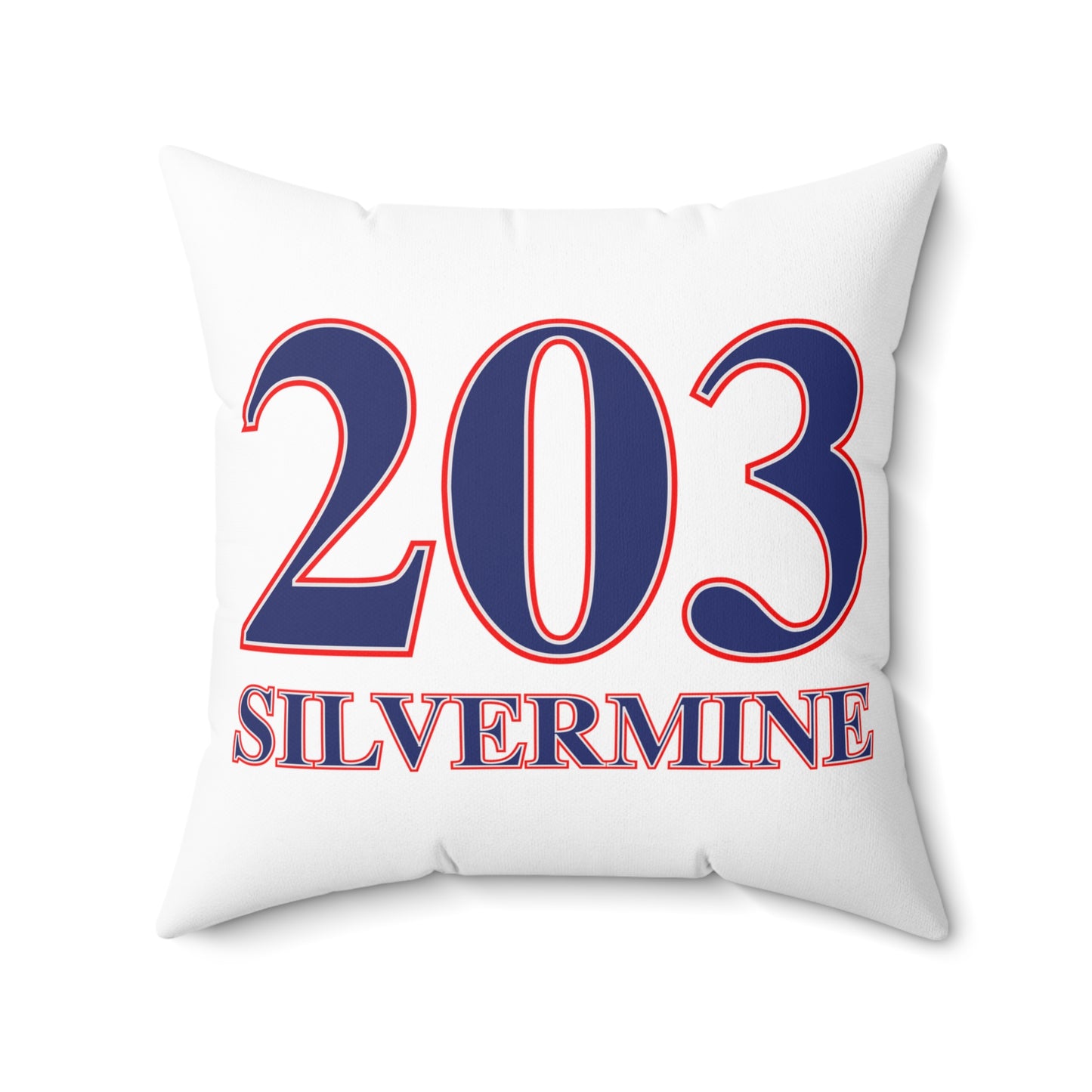 203 Silvermine Red, White & Blue Spun Polyester Square Pillow