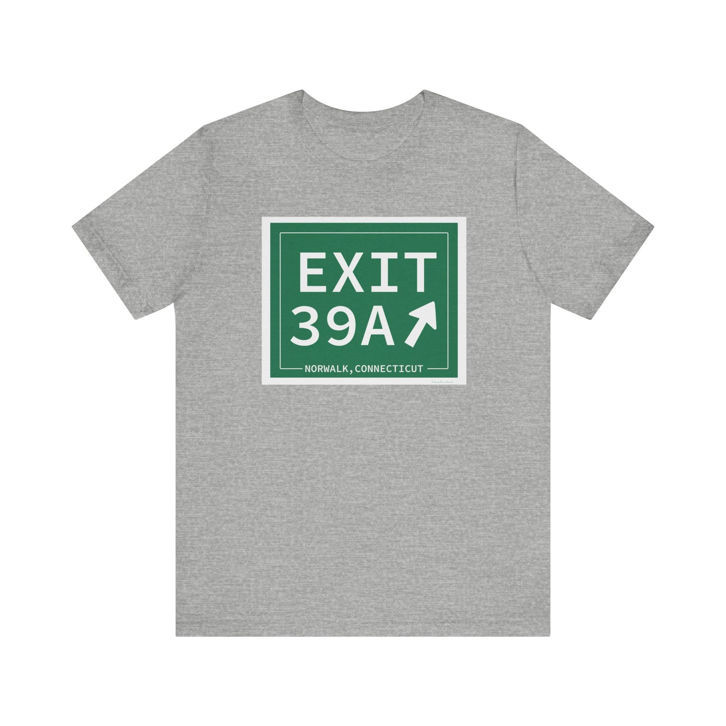 Vintage Exit 39A Merritt Parkway Sign Unisex Jersey Short Sleeve T-Shirt