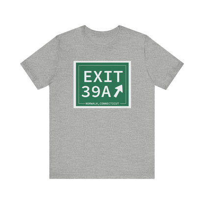 Vintage Exit 39A Merritt Parkway Sign Unisex Jersey Short Sleeve T-Shirt