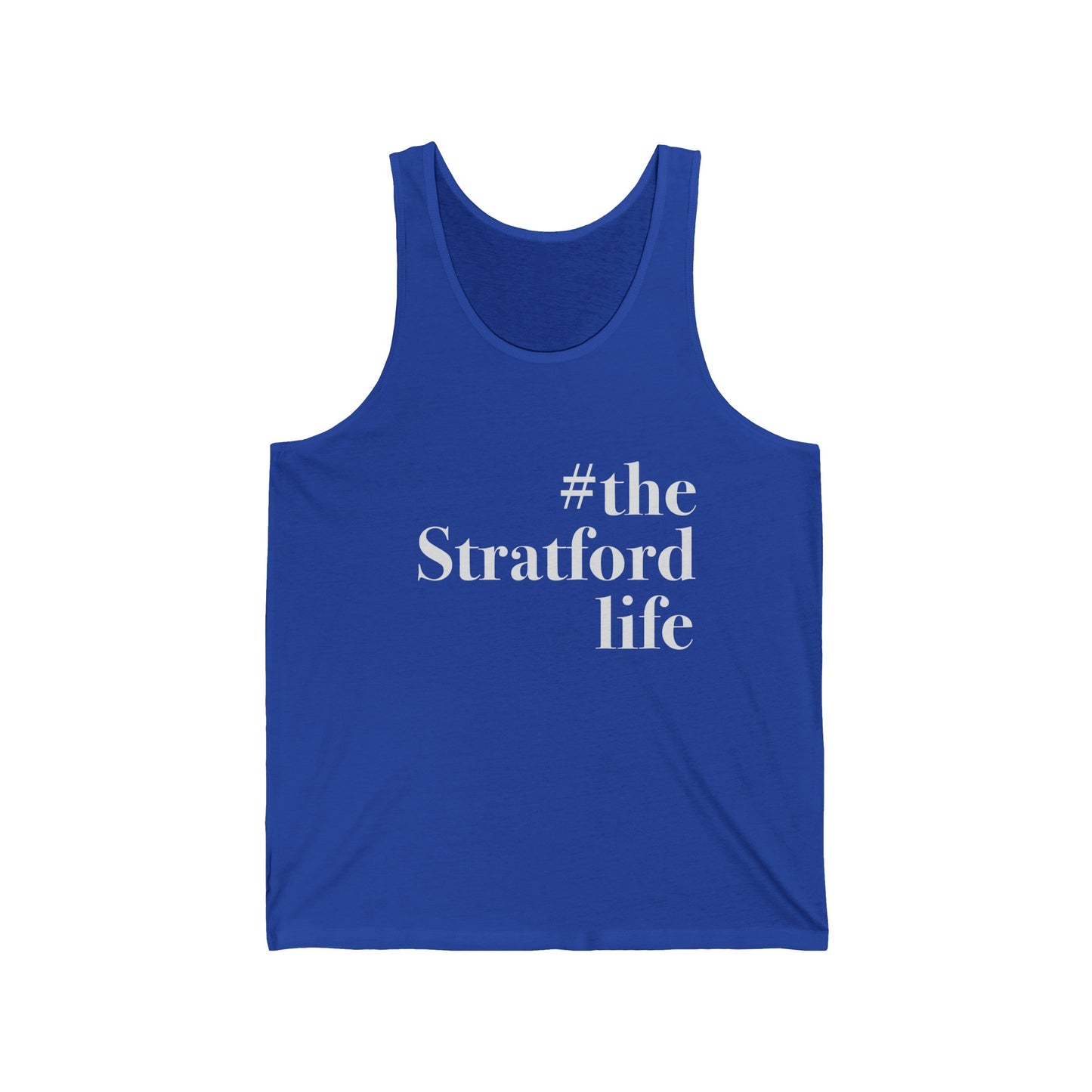 #thestratfordlife Unisex Jersey Tank