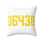 06438 Haddam Connecticut Zip Code Spun Polyester Square Pillow