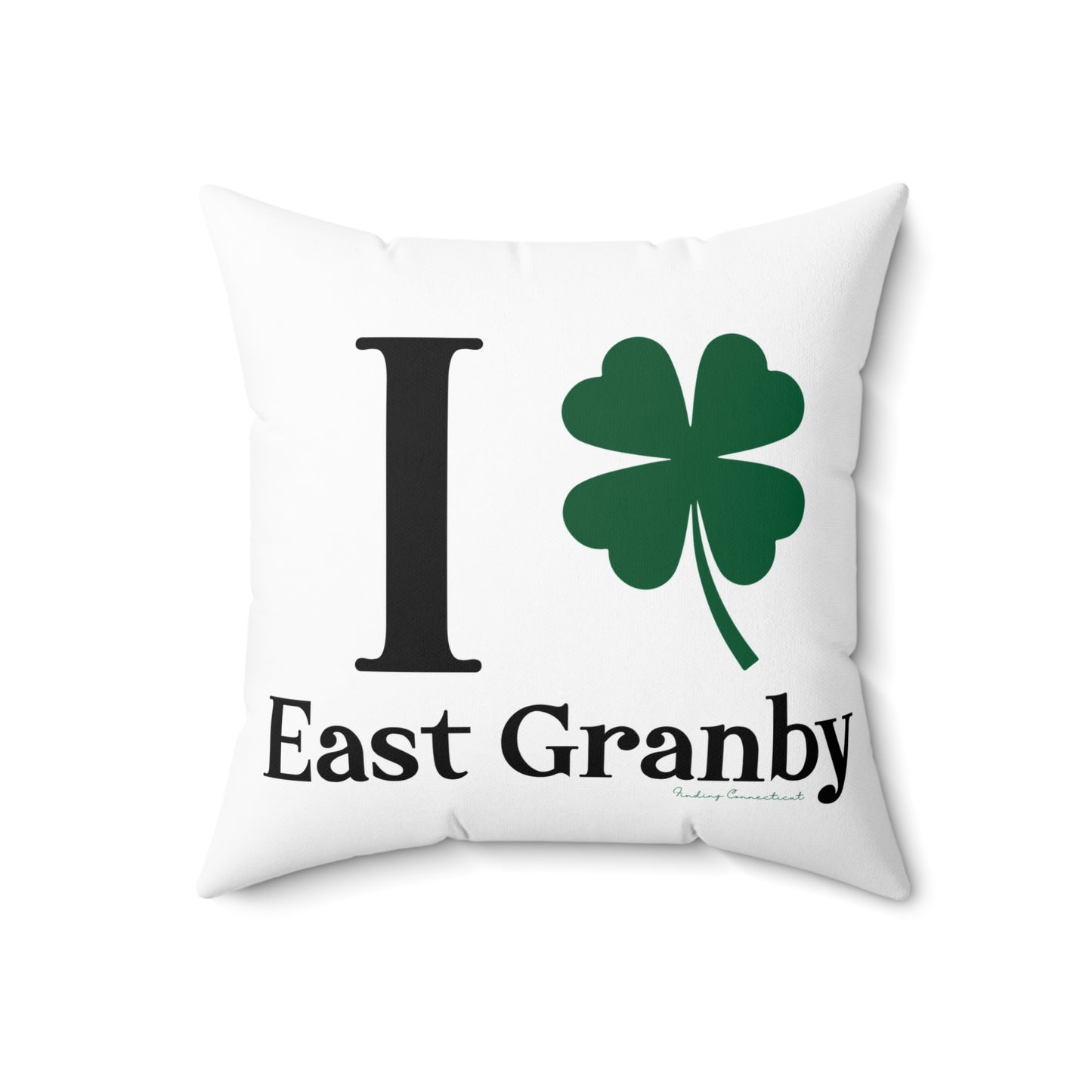 I Clover East Granby Spun Polyester Square Pillow