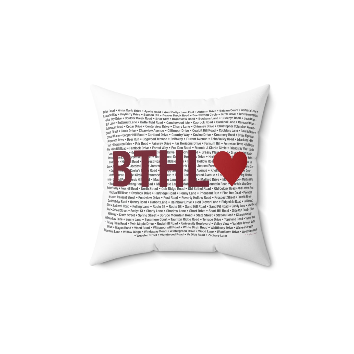 Bethel Love Spun Polyester Square Pillow