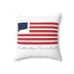 Woodbridge Connecticut Flag Spun Polyester Square Pillow