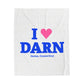 I Heart DARN Velveteen Plush Blanket