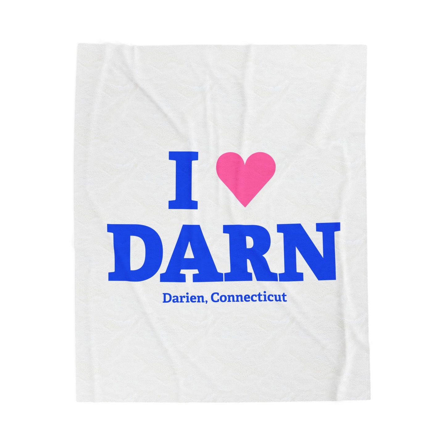 I Heart DARN Velveteen Plush Blanket