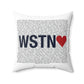 Weston Love Spun Polyester Square Pillow