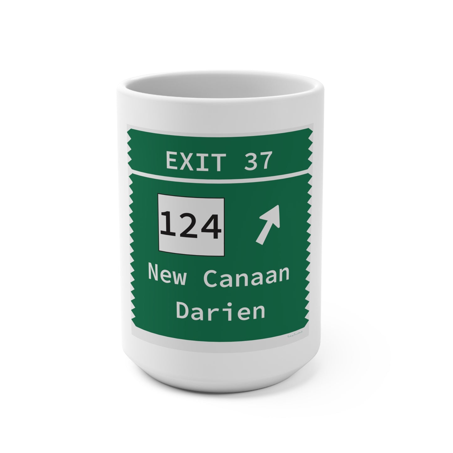 Vintage Merritt Parkway Exit 37 Sign Mug 15oz