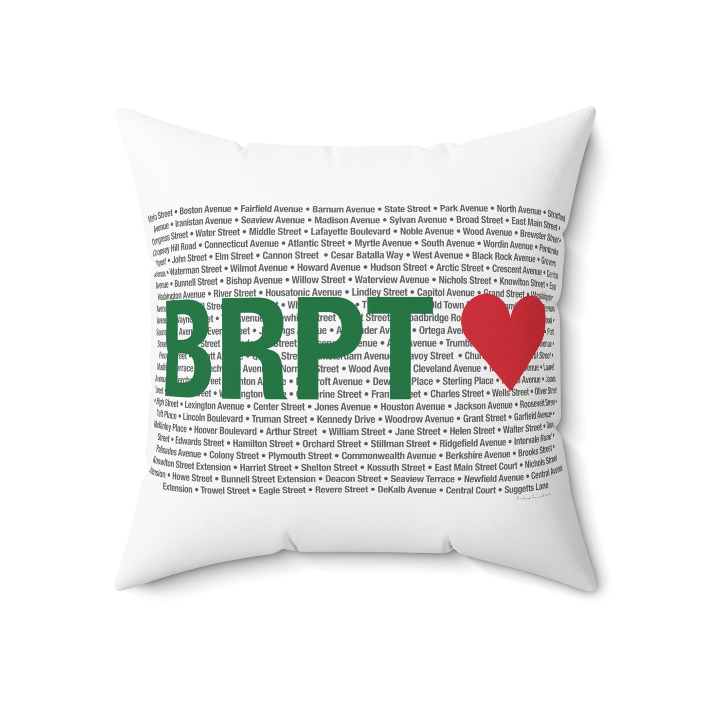 Bridgeport Love Spun Polyester Square Pillow