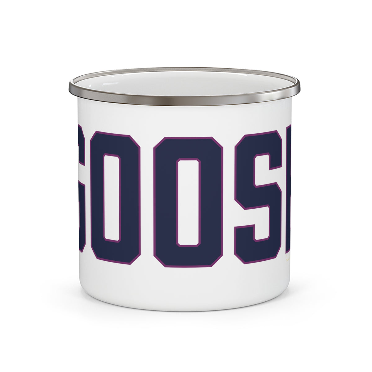 Goose Zip Code Blue & Purple Enamel Camping Mug