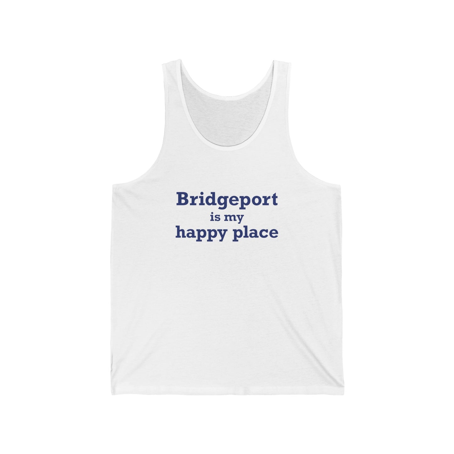 Bridgeport Is My Happy Place Unisex Jersey Tank Top