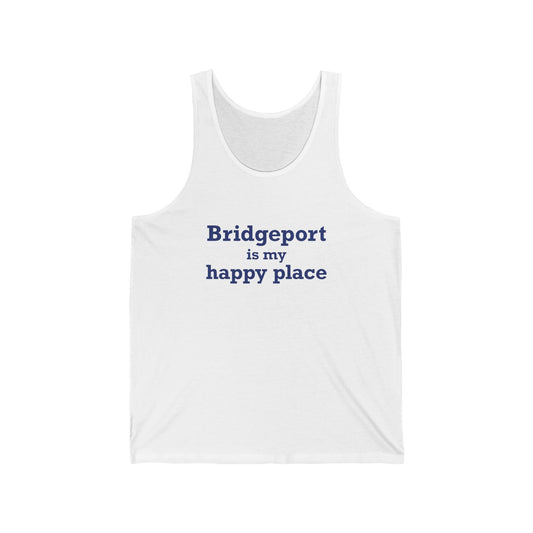 Bridgeport Is My Happy Place Unisex Jersey Tank Top