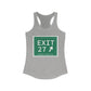 Vintage Exit 27 Merritt Parkway Sign Women's Ideal Racerback Tank Top