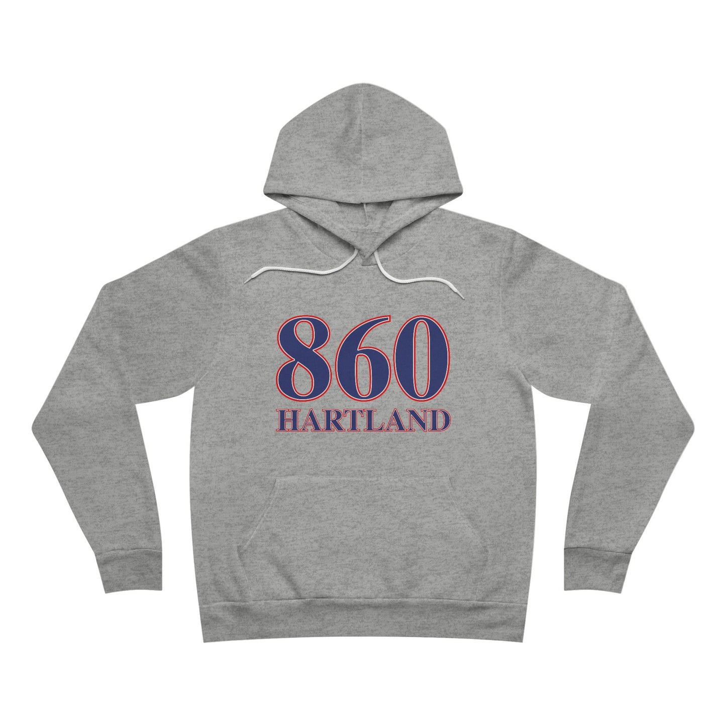 860 Hartland Red White & Blue Unisex Sponge Fleece Pullover Hoodie