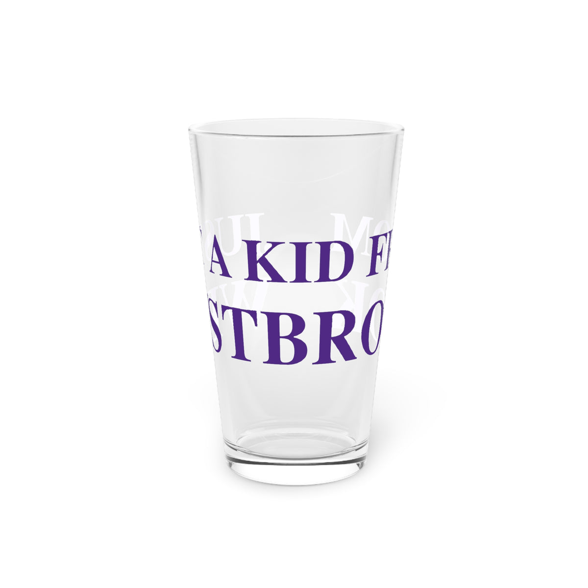 Just a kid from Westbrook Pint Glass, 16oz