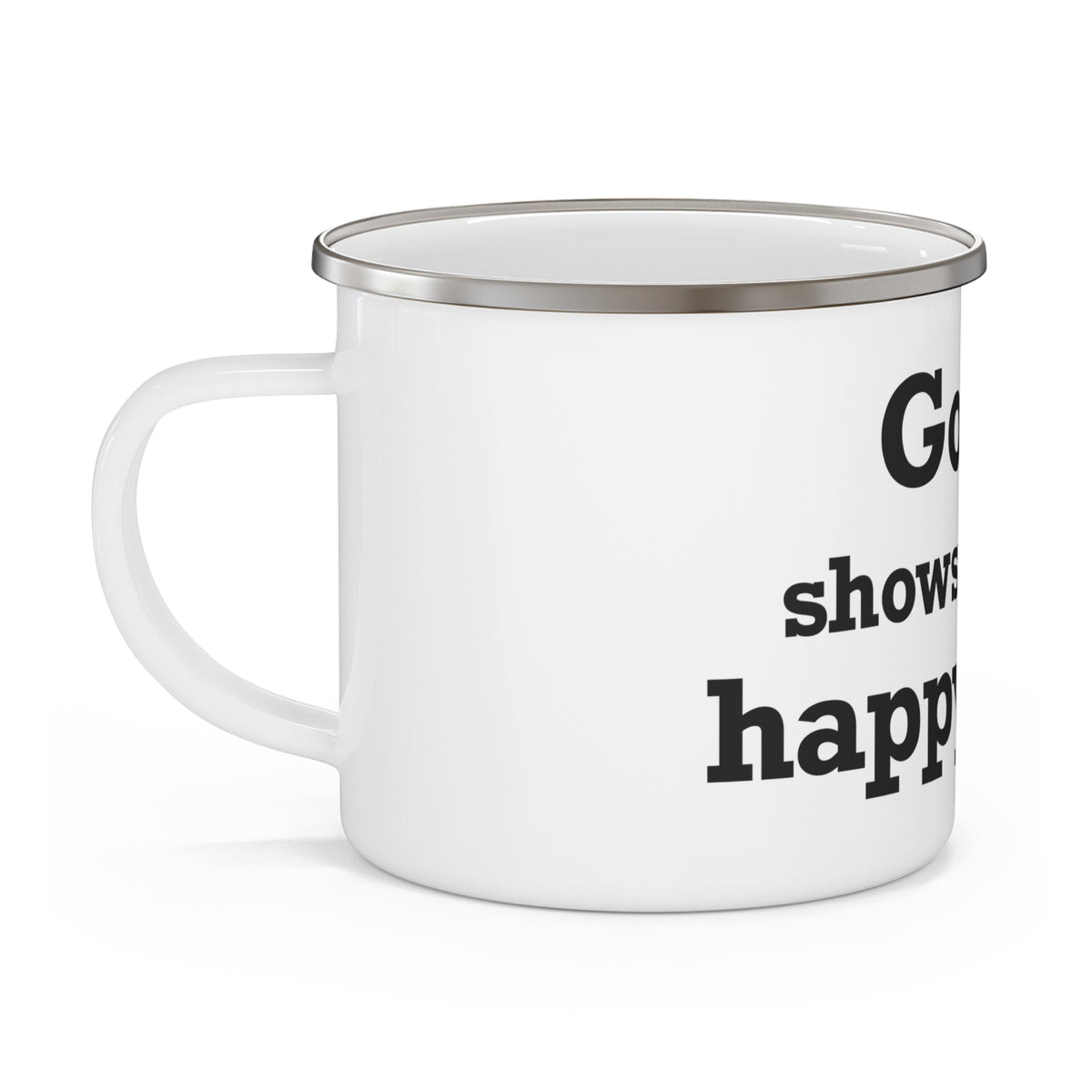 Goose Shows Are My Happy Place - Black Enamel Camping Mug