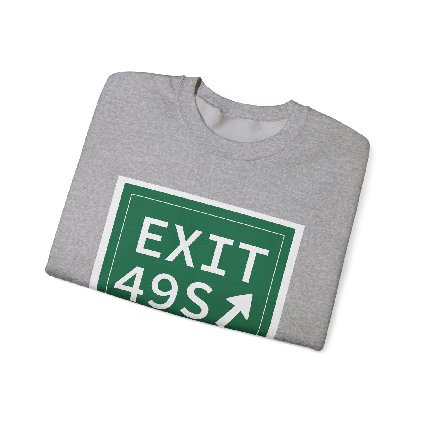 Vintage Exit 49S  Merritt Parkway Sign Unisex Heavy Blend™ Crewneck Sweatshirt