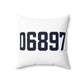 06897 Wilton Connecticut Zip Code Spun Polyester Square Pillow
