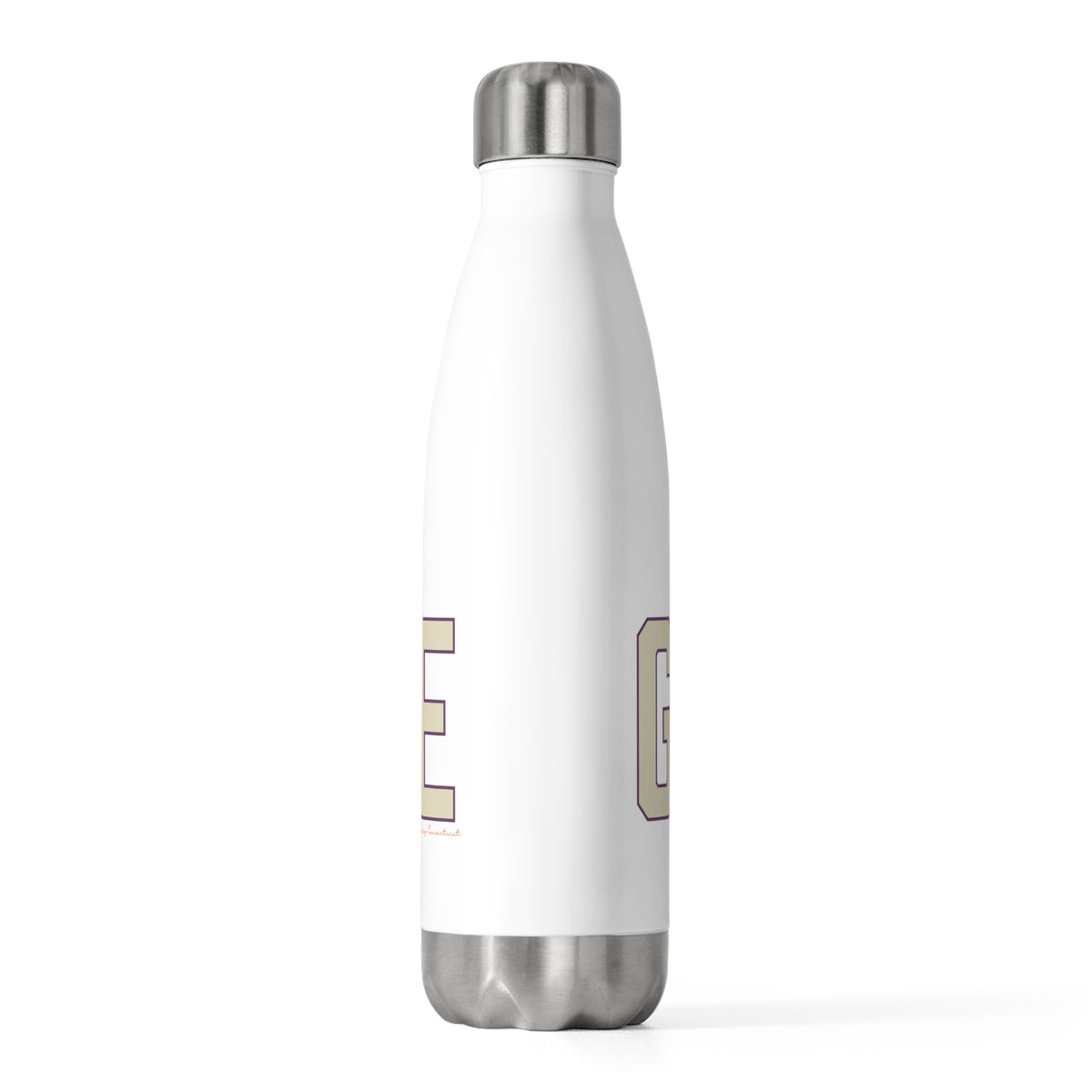 Goose Zip Code Cream & Purple 20oz Insulated Bottle