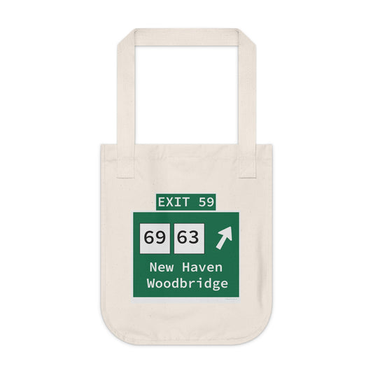 Vintage WCP Exit 59 Sign Organic Canvas Tote Bag