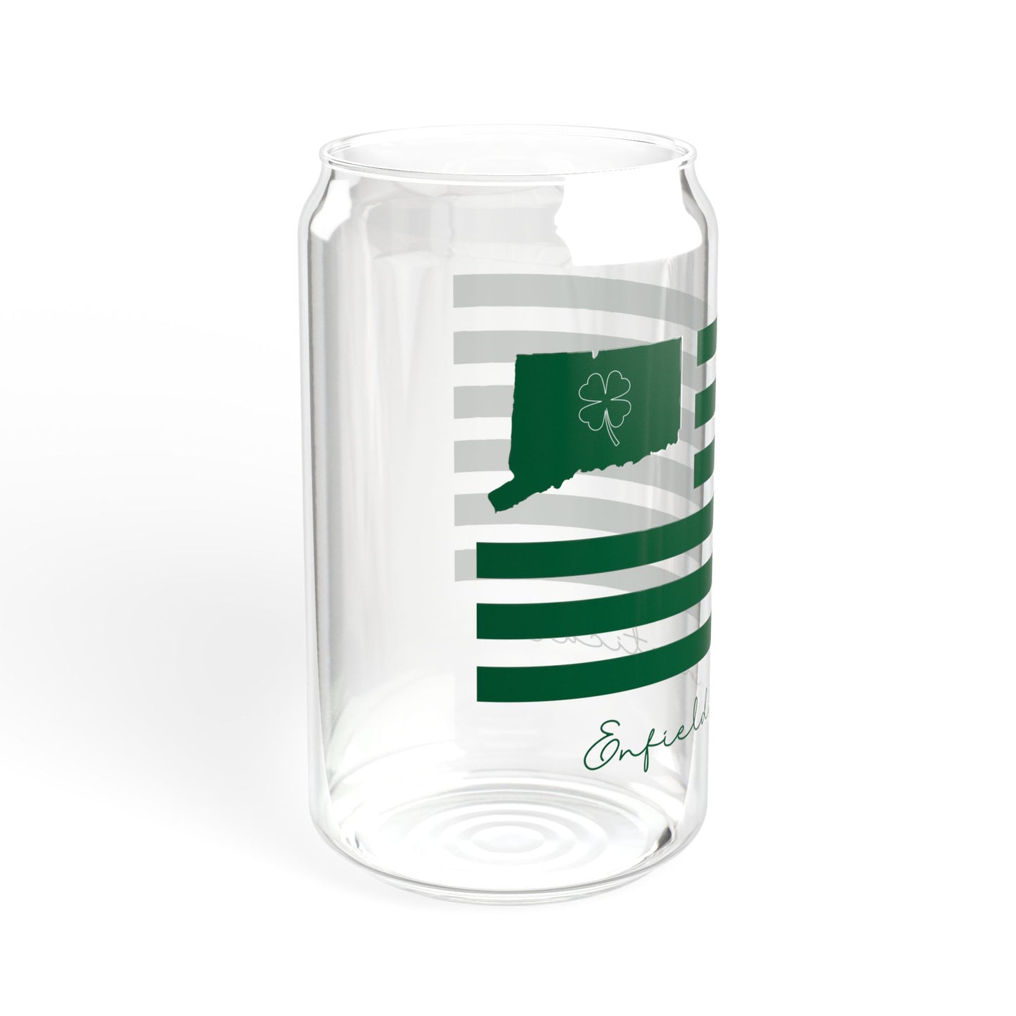Enfield Connecticut St. Patrick’s Day Flag Sipper Glass, 16oz