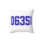 06351 Lisbon Connecticut Zip Code Spun Polyester Square Pillow