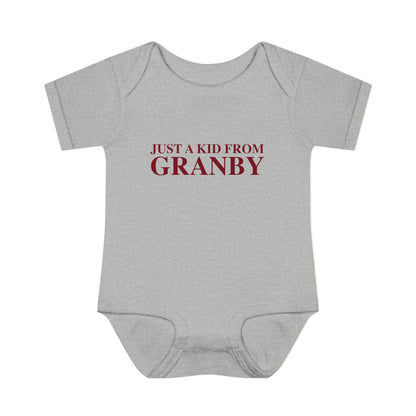 Just a kid from Granby Infant Baby Rib Bodysuit