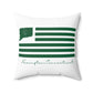 Newington Connecticut St. Patrick’s Day Flag Spun Polyester Square Pillow