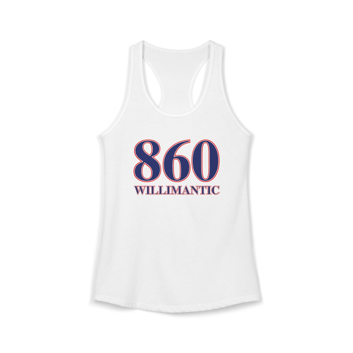 860 Willimantic Red, White & Blue Women's Ideal Racerback Tank Top