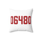 06480 Portland Connecticut Zip Code Spun Polyester Square Pillow