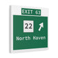 Vintage WCP Exit 63 Sign Matte Canvas, Stretched, 1.25"