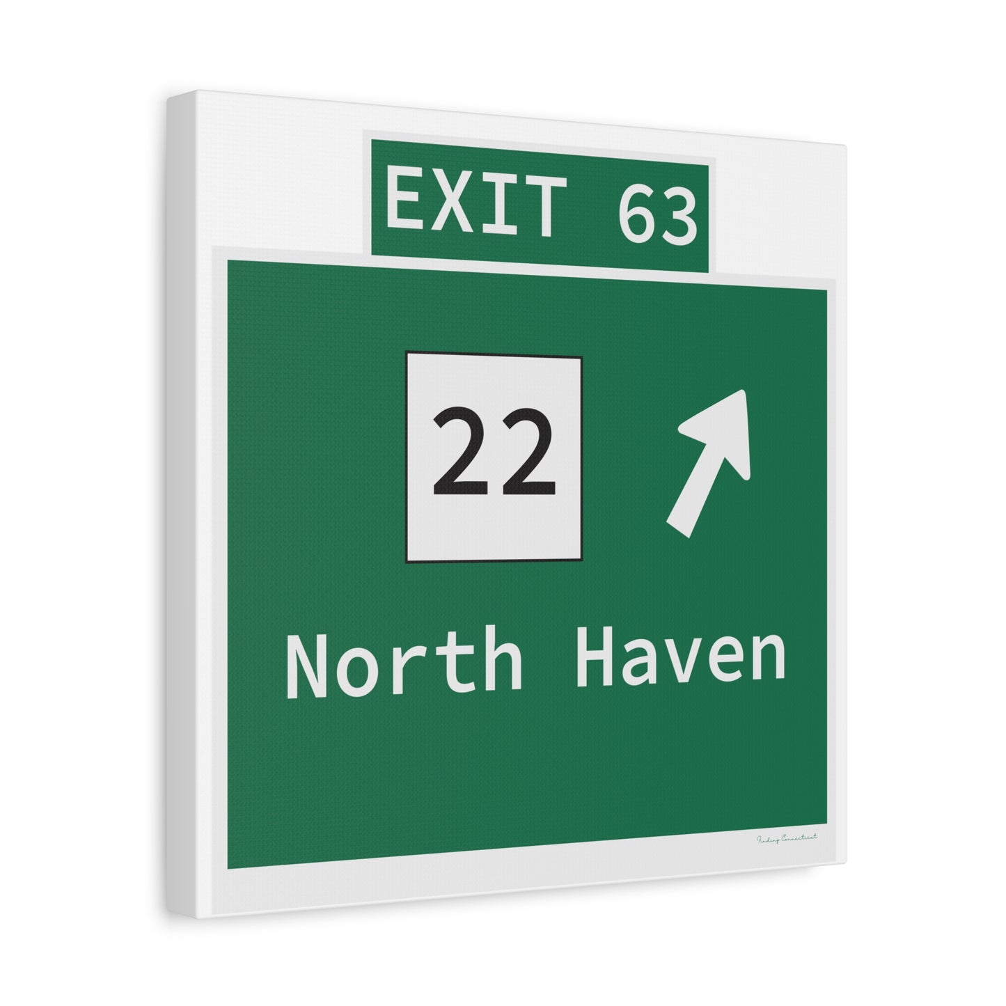 Vintage WCP Exit 63 Sign Matte Canvas, Stretched, 1.25"