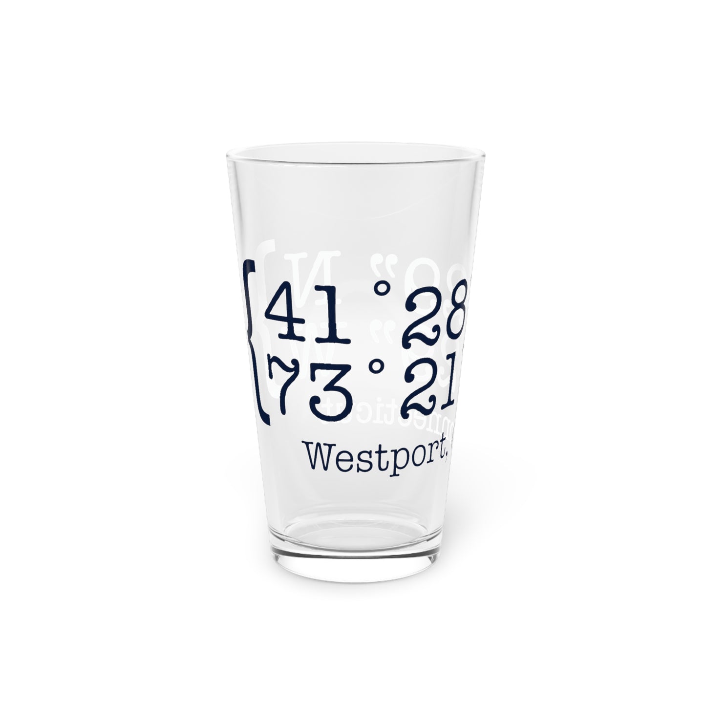 Westport Coordinates Pint Glass, 16oz