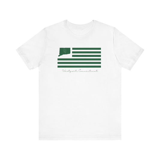 Westport Connecticut St Patrick’s Day Flag Unisex Jersey Short Sleeve T-Shirt