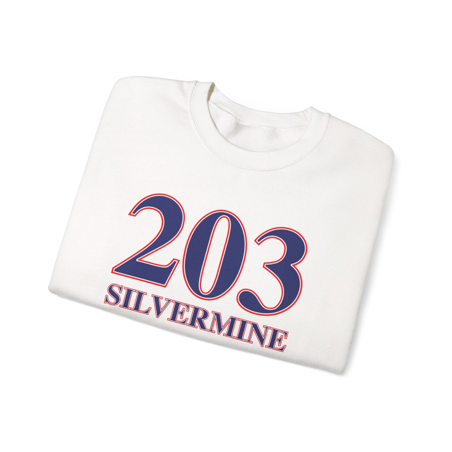 203 Silvermine Red, White & Blue Unisex Heavy Blend™ Crewneck Sweatshirt