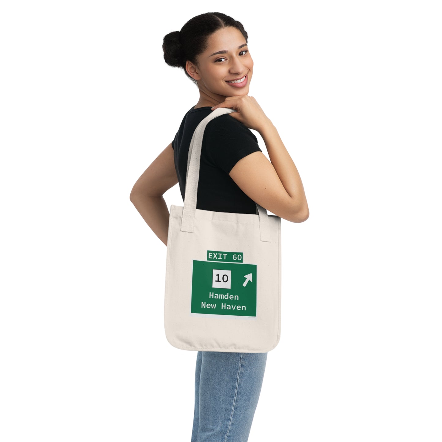 Vintage WCP Exit 60 Sign Organic Canvas Tote Bag