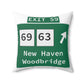 Vintage WCP Exit 59 Sign Spun Polyester Square Pillow