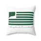 Naugatuck Connecticut St. Patrick’s Day Flag Spun Polyester Square Pillow